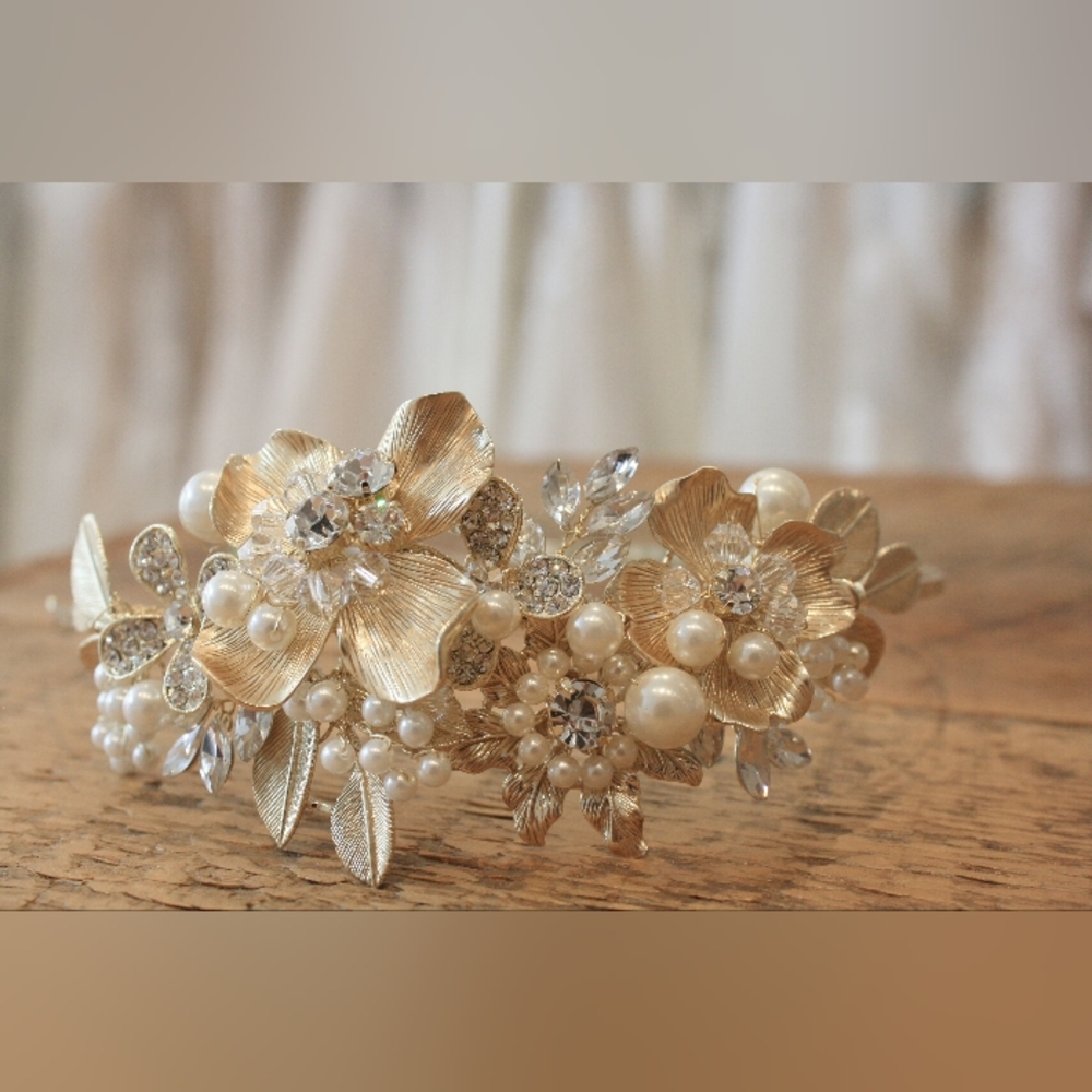 Gold Floral Headband